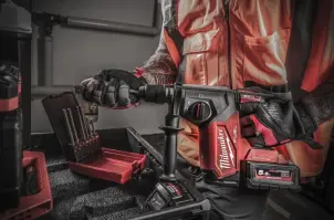 Перфоратор акумуляторний безщітковий SDS-PLUS MILWAUKEE, M18 ONEFHX-0X, 2,5Дж (каркас, патрон FIXTEC 13мм, HDкейс) №17