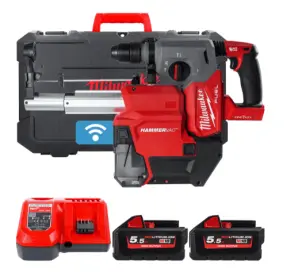 Перфоратор акумуляторний безщітковий SDS-PLUS MILWAUKEE M18 ONEFHXDEL-552C с системою пиловидалення (зарядний пристрій M12-18 FC №1