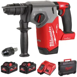 Перфоратор акумуляторний безщітковий SDS-PLUS MILWAUKEE, M18 ONEFHX-552, 2,5Дж (зарядний пристрій М12-18 FC, 2 акумулятори М18 Н №1
