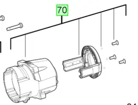 Корпус редуктора /Milwaukee M18 FMTIW2P12 в магазині TVOE