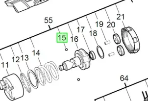 Кулька муфти ударної для редуктора M18ONEFHIWF1 MILWAUKEE №1