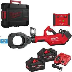 Кабелеріз гідравлічний акумуляторний з пультом д/к MILWAUKEE M18 HSFC125R-802C (зарядний пристрій M12-18 FC, 2 акумулятори М18 F №1