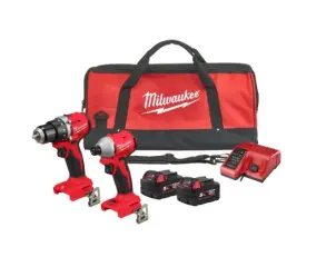 Набір з двох інструментів безщіткових акумуляторних M18 BLCPP2B-502C (M18 BLDDRC, M18 BLIDRC, зарядний.пристрій, 2 акумулятори, №2