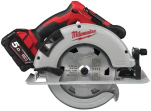 Пила дисковая ручная аккумуляторная MILWAUKEE, M18 BLCS66-502X, диаметр 165мм (зарядное устройство M12-18 FC, 2 аккумулятора M18 B5 5А №2