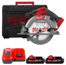 Пила дисковая ручная аккумуляторная MILWAUKEE, M18 FCS552-302X, диаметр 165мм (зарядное устройство М12-18 FC, 2 аккумулятора М18 НВ3 3А