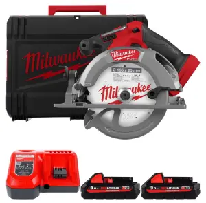 Пила дисковая ручная аккумуляторная MILWAUKEE, M18 FCS552-302X, диаметр 165мм (зарядное устройство М12-18 FC, 2 аккумулятора М18 НВ3 3А №1