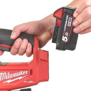Лобзик аккумуляторный MILWAUKEE, M18 FJS-502X (зарядное устройство M12-18 FC, 2 аккумулятора М18 В5 5Ач, аксессуары, HDкейс) №12