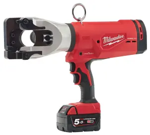 Кабелеріз гідравлічний акумуляторний MILWAUKEE, M18 HCC45-522C (зарядний пристрій M12-18 FC, 1 акумулятор М18 В2 2Аг, 1 акумулят №3