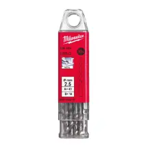 Свердло по металу HSS-G MILWAUKEE DIN1897, діаметр 2,5х43х14мм, скорочене, (10шт), пластикова коробка купити в Києві