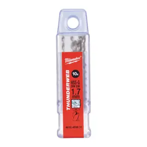 Свердло по металу THUNDERWEB HSS-G MILWAUKEE DIN338, діаметр 1,7х43х20мм, (10шт) №1