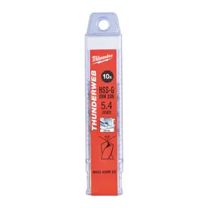 Свердло по металу THUNDERWEB HSS-G MILWAUKEE DIN338, діаметр 5,4х93х57мм, (10шт) №1
