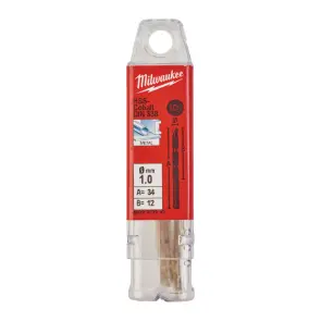 Свердло по металу HSS-Co MILWAUKEE DIN338, діаметр 1,0х34х12мм, (10шт) №1