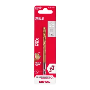 Свердло по металу RedHEX SHOCKWAVE HSS-TiN MILWAUKEE, діаметр 6,0х105х63мм №1