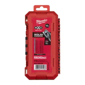 Набір бурів SDS-PLUS MX4 PACKOUT MILWAUKEE, (діаметри 5/6/6/6/6/ 8/8/8/10/12мм) Set 3, (10шт) пластиковий кейс №2