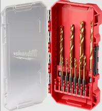 Набор сверл по металлу RedHEX SHOCKWAVE HSS-TiN MILWAUKEE CB, (10шт) пластиковый кейс купить в Украине