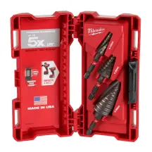Набор сверл ступенчатых SHOCKWAVE Impact Duty MILWAUKEE, (диаметр 4-12мм, 4-20мм, 4-30мм) (3шт), пластиковая коробка