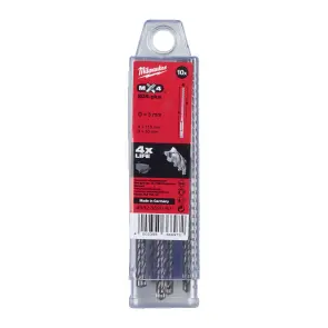 Бур SDS-PLUS MX4 MILWAUKEE, діаметр 5,0х115х50мм, (10шт), пластикова коробка №1