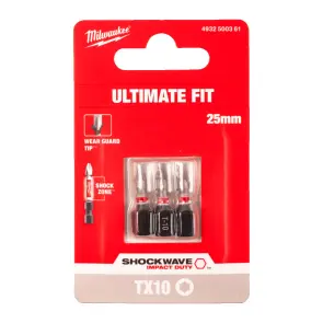 Біта SHOCKWAVE MILWAUKEE, TX10, 25мм, (3шт) №2