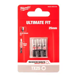 Біта SHOCKWAVE MILWAUKEE, TX25, 25мм, (3шт) №2