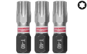 Бита SHOCKWAVE MILWAUKEE, TX40, 25мм, (3шт) №1