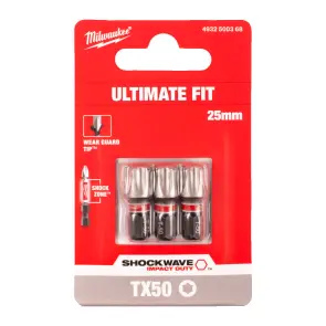 Біта SHOCKWAVE MILWAUKEE, TX50, 25мм, (3шт) №2
