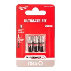 Біта SHOCKWAVE MILWAUKEE, TX45, 25мм, (3шт) №2
