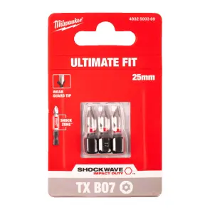 Біта SHOCKWAVE MILWAUKEE, TX BO7, 25мм, (3шт) №2