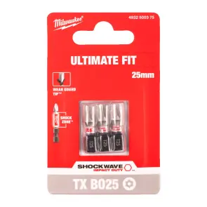 Біта SHOCKWAVE MILWAUKEE, TX BO25, 25мм, (3шт) №2