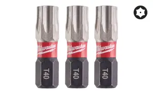 Біта SHOCKWAVE MILWAUKEE, TX BO40, 25мм, (3шт) №1