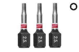 Біта SHOCKWAVE MILWAUKEE, Hex2,5, 25мм, (3шт) №1