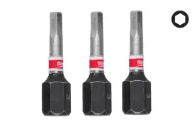 Біта SHOCKWAVE MILWAUKEE, Hex3, 25мм, (3шт)