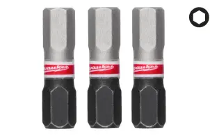 Бита SHOCKWAVE MILWAUKEE, Hex6, 25мм, (3шт) №1