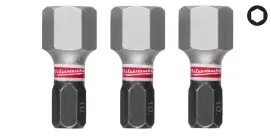 Біта SHOCKWAVE MILWAUKEE, Hex10, 25мм, (3шт)