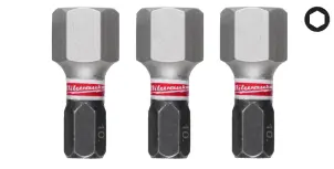 Біта SHOCKWAVE MILWAUKEE, Hex10, 25мм, (3шт) №1