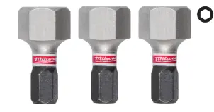 Біта SHOCKWAVE MILWAUKEE, Hex12, 25мм, (3шт) №1