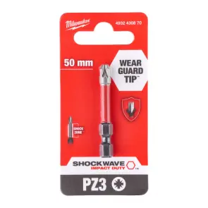 Біта SHOCKWAVE MILWAUKEE, PZ3, 50мм №2