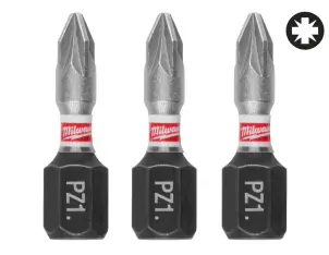 Біта SHOCKWAVE MILWAUKEE, PZ1, 25мм, (3шт) №1