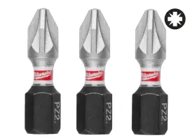 Бита SHOCKWAVE MILWAUKEE, PZ2, 25мм, (3шт)