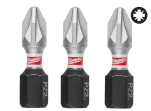 Біта SHOCKWAVE MILWAUKEE, PZ2, 25мм, (3шт) №1