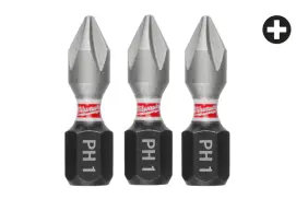Біта SHOCKWAVE MILWAUKEE, PH1, 25мм, (3шт)