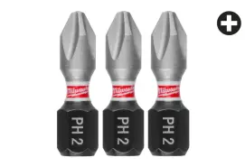 Біта SHOCKWAVE MILWAUKEE, PH2, 25мм, (3шт)