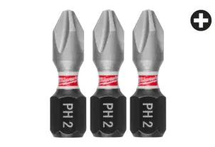 Біта SHOCKWAVE MILWAUKEE, PH2, 25мм, (3шт) №1