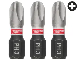 Біта SHOCKWAVE MILWAUKEE, PH3, 25мм, (3шт)