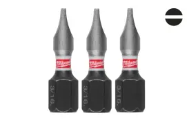 Бита SHOCKWAVE MILWAUKEE, SL1, 2x6, 5, 25мм, (3шт)