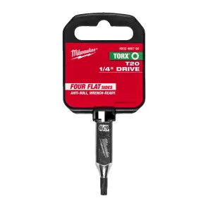 Головка торцевая хромированная 1/4'' MILWAUKEE с битой Torx, T20 №2