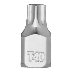 Головка торцева хромована 1/4'' MILWAUKEE укорочена з бітою Torx, T40 №1