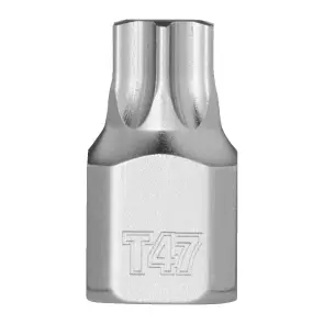 Головка торцевая хромированная 1/4'' MILWAUKEE укороченная с битой Torx, T47 №1