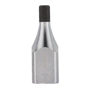 Головка торцева хромована 1/2'' MILWAUKEE з бітою Hex, 7мм №1