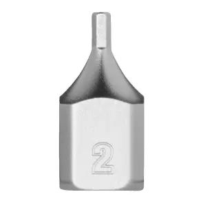 Головка торцева хромована 1/4'' MILWAUKEE укорочена з бітою Hex, 2мм №1