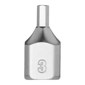Головка торцева хромована 1/4'' MILWAUKEE укорочена з бітою Hex, 3мм №1
